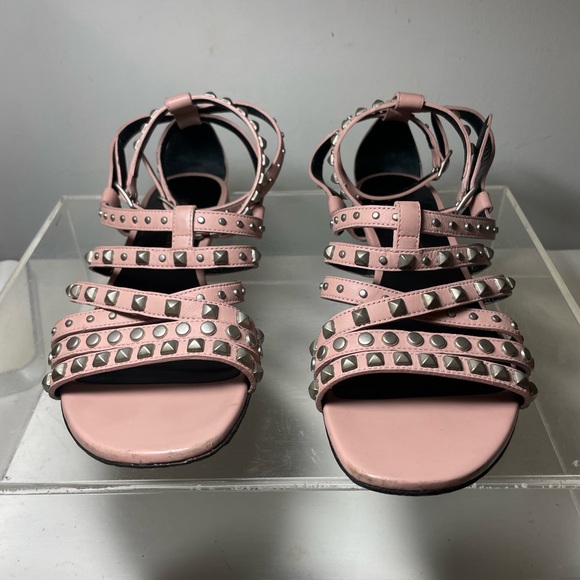 Saint Laurent Pink studded sandals sz 38 made in italy - Picture 6 of 15